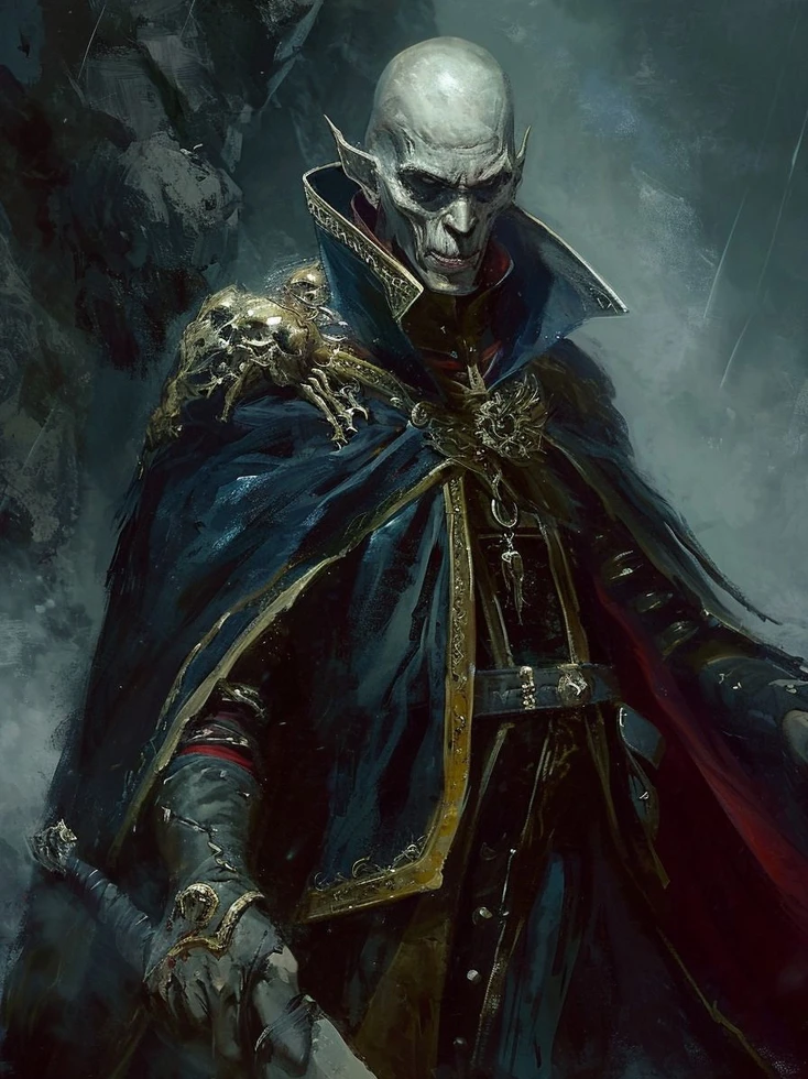 Illustration d'un vampire sous forme humaine