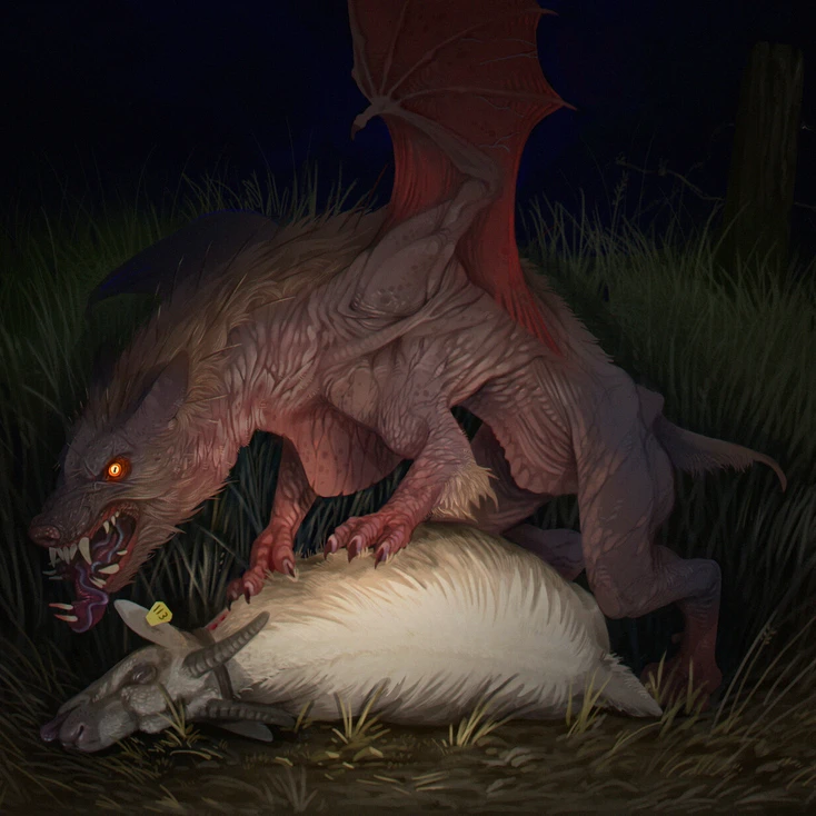El Chupacabra - illustration par James Fletcher