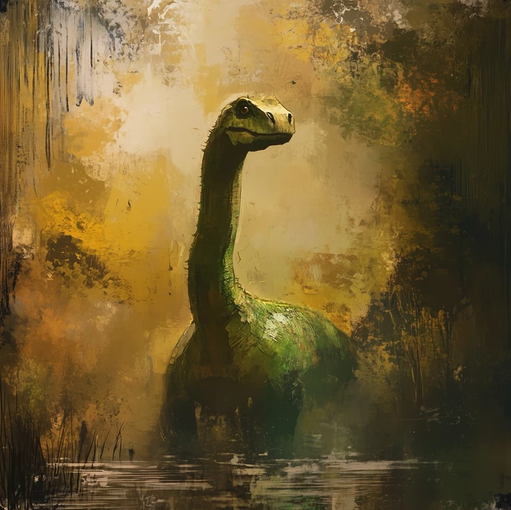 Illustration d'un Mokele-Mbembe